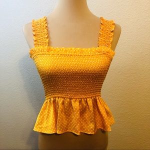 The Fifth Label Fountain Smocked Peplum Tank Top